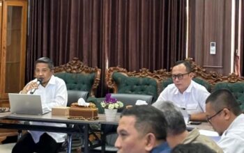 KOORDINASI: DPUTR Kota Sukabumi berupaya mempercepat penerbitan SLF Pasar Pelita Kota Sukabumi, belum lama ini.