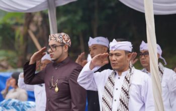 UPACARA: Rumah Sakit Umum Daerah (RSUD) R Syamsudin SH Kota Sukabumi, menggelar upacara bendera, Selasa (9/9).