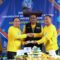 SAMBUTAN : Bupati Sukabumi, Asjap saat memberikan sambutan pada HUT ke 35 Perumda Air Minum Tirta Jaya Mandiri pada Selasa (23/9).