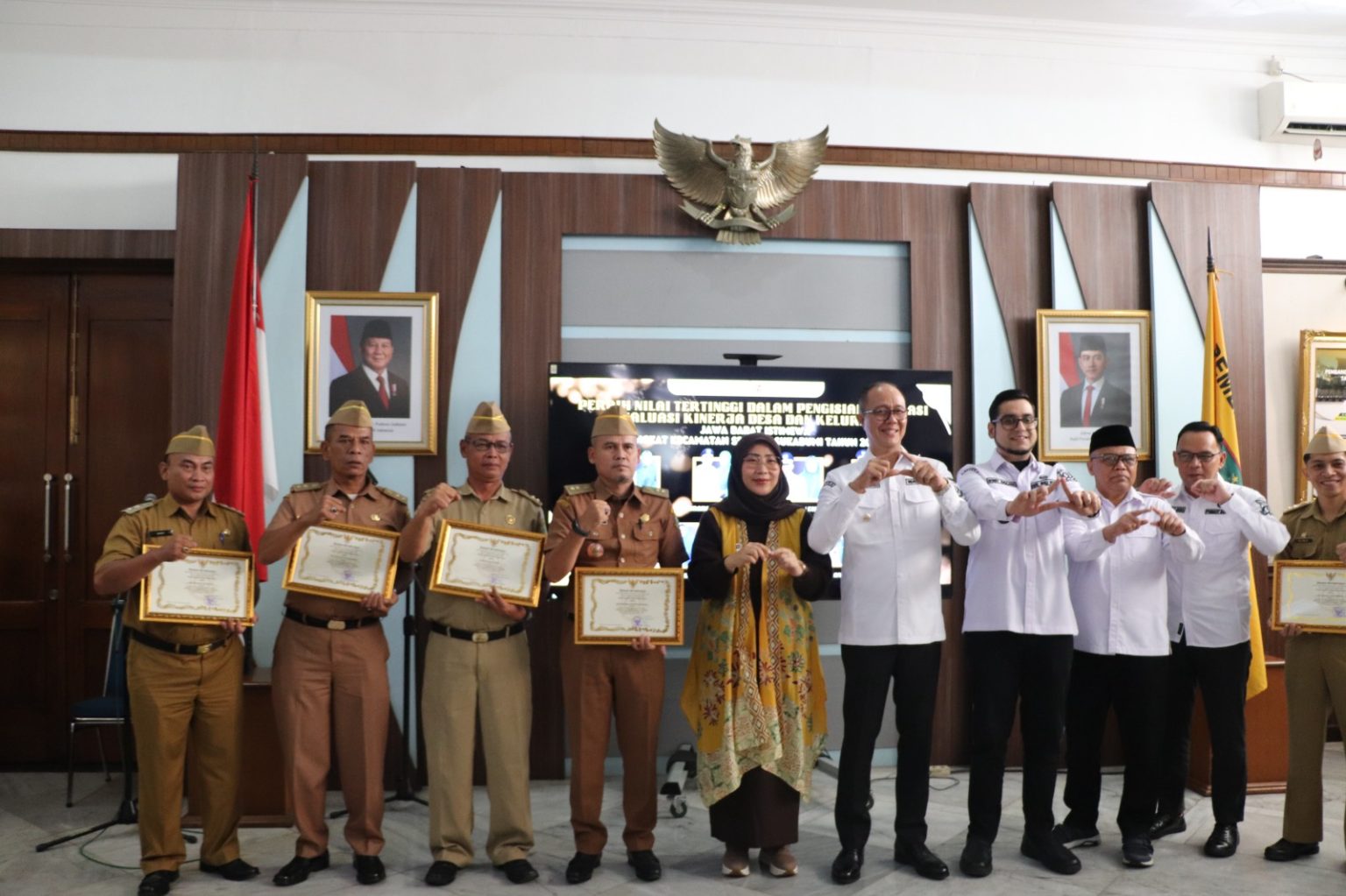 BERKOMPETISI: Tujuh kelurahan dari tujuh kecamatan di Kota Sukabumi, berkompetisi dalam ajang Anugerah Gapura Sri Baduga yang digelar di Balai Kota, Rabu (24/9).