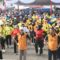 Suasana pelaksanaan kegiatan Car Free Day, Senam Gurilaps, dan Jalan Santai di area lapang Cangehgar Palabuhanratu.