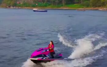 Jetski: objek wisata air di Waduk Jatiluhur.(foto: tangkap layar IG@vera_vernov)