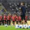 Pesepak bola Timnas Indonesia mengikuti latihan resmi jelang pertandingan Fifa Matchday di Stadion Gelora Bung Tomo, Surabaya, Jawa Timur, Kamis (4/9/2025).