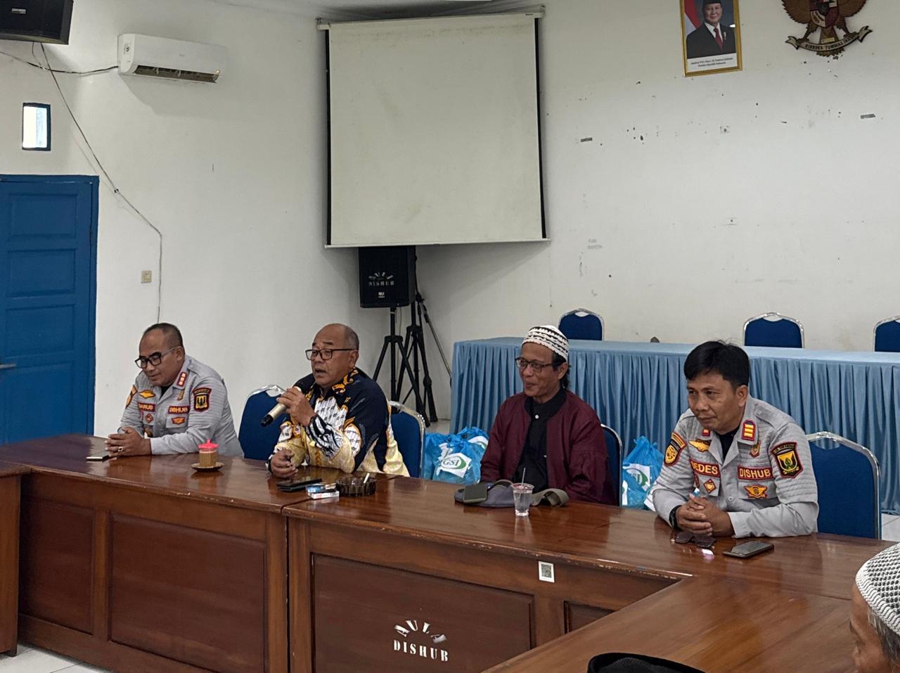 Kadishub Kabupaten Sukabumi, Budianto saat memberikan sambutan dalam rangka Harhubnas 2025