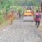Kepala Desa Padajaya saat meninjau lokasi pengerjaan pengaspalan jalan desa.