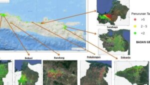 Sejumlah Kota Besar di Jawa Alami Penurunan Muka Tanah