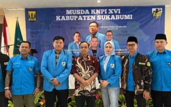 Jajaran DPD KNPI Kabupaten Sukabumi kubu Gilang Gusmana saat foto bersama, usai Musda ke XVI (Dok. DPD KNPI Kabupaten Sukabumi)