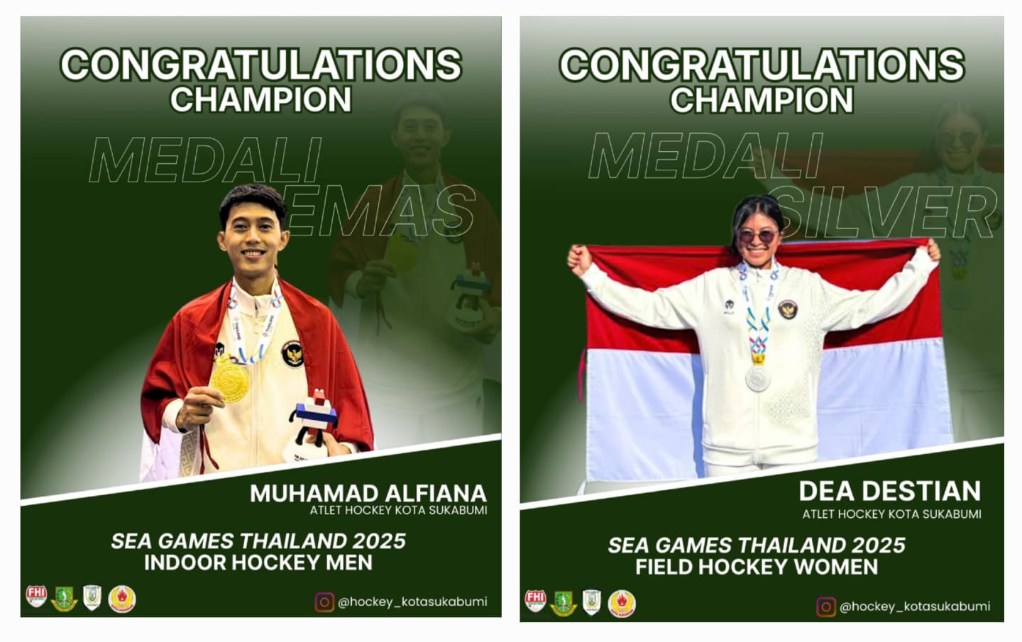 RAIH PRESTASI: M. Alfiana dan Dea Destian mempersembahkan prestasi gemilang di kancah internasional.