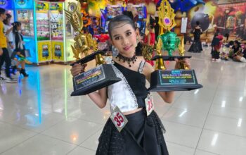 PRESTASI: Mahashabria Raenita, siswi kelas IV SDN Nanggeleng 1 Kota Sukabumi meraih Juara 1 Fashion Show Tema Dress Pesta sekaligus Juara 1 Fashion Show Tema Casual dalam lomba bergengsi tingkat nasional. (ist)