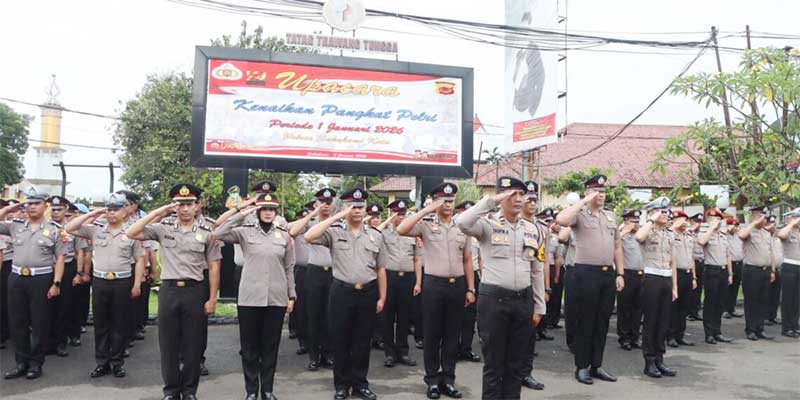 Personel Polres Sukabumi Kota Naik Pangkat