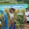 MELIMPAH : Kelompok IWAN saat menunjukan hasil panen raya padi di Kelompok tani di Kampung Cipari, Desa Cisaat, Kecamatan Cicurug, Kabupaten Sukabumi.