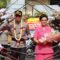 PENYAMBUTAN: AKBP Ardian Satrio Utomo bersama Ketua Bhayangkari Cabang Sukabumi Kota mendapat sambutan istimewa saat pertama kali menginjakkan kaki di Mapolres Sukabumi Kota, Rabu (7/1).