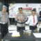 Suasana kapolres Sukabumi AKBP Dr. Samian saat melakukan pengecekan test urine para personelnya.