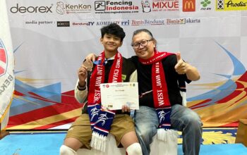 Muhammad Cavan Ayubban Darmawan, pelajar SMAN 3 Kota Sukabumi, sukses menorehkan belasan prestasi anggar dari tingkat daerah hingga internasional