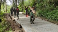 Terus Berprogres! Pengecoran Jalan Program TMMD Ke-127 Kodim 0624: Kini Mencapai 970 Meter