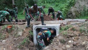 Satgas TMMD Ke-127 Kodim 0624 Pasang Box Culvert: Warga Senang Akses Antar Kampung Lancar
