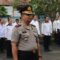 Suasana upacara Korps Raport di halaman Mapolres Sukabumi Kota, Senin (9/2).