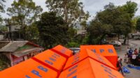 BPBD Kabupaten Sukabumi Bangun Tenda-Tenda Harapan di Bantargadung