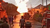 Kebakaran Mobil Gas Lumpuhkan Jalur Utama Sukabumi