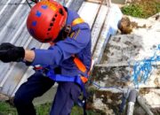 Evakuasi Curam, Damkar Sukaraja Sukabumi Gelar Pelatihan Mandiri
