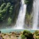BERWISATA : Keindahan Curug Cikaso yang berada di Kampung Ciniti Desa dan Kecamatan Cibitung, Kabupaten Sukabumi.