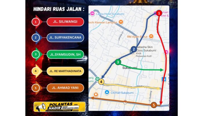 Euforia Juara Persib, Polres Sukabumi Kota Terapkan Pengalihan Arus
