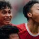 SELEBRASI PROMOSI: Para pemain Garudayaksa FC merayakan kemenangan 3-1 atas Persikad Depok di Stadion Pakansari, Bogor, Sabtu (2/5), yang memastikan tim berjuluk Spirit of Garuda promosi ke Super League musim depan.