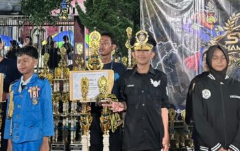 JUARA UMUM: Tim Paskibra SDN Kebonjati, Kecamatan Cikole, berhasil meraih Juara Umum LKBB Sygra Champion VI tingkat SD/MI se-Jawa Barat Open 2026.