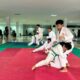 Atlet Jujitsu Kota Sukabumi saat berlatih di GOR Merdeka.