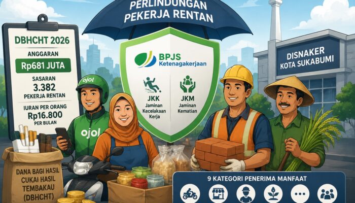 3.382 Pekerja Rentan Kota Sukabumi Dicover DBHCHT 2026