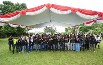 KOORDINASI: Bappeda Kota Sukabumi bersama sejumlah pemangku kepentingan saat menghadiri peringatan Hari Buruh Internasional (May Day) 2026 di Taman Rekreasi Selabintana, Kota Sukabumi.