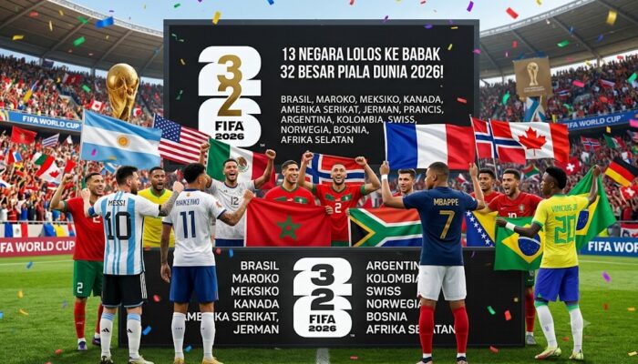 Piala Dunia 2026: 13 Negara Resmi Lolos ke Babak 32 Besar