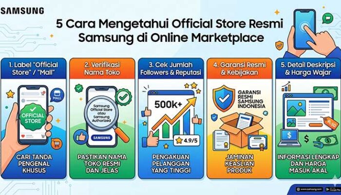 5 Cara Mengetahui Official Store Resmi Samsung di Online Marketplace
