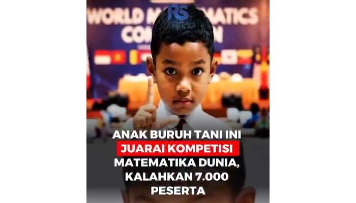 Anak Buruh Tani Ini Juarai Kompetisi Matematika Dunia