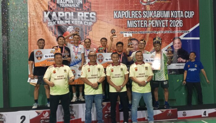 Turnamen Bulutangkis Kapolres Sukabumi Banjir Hadiah, Atlet Hingga Penonton Kecipratan Berkah