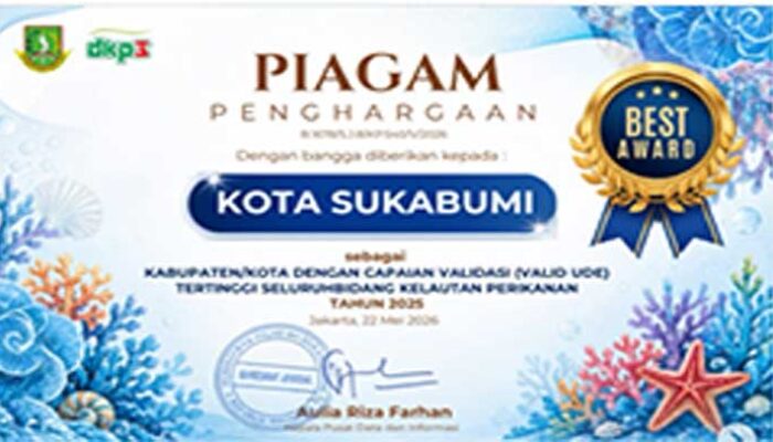 Kota Sukabumi Kembali Harumkan Nama Daerah, Raih Penghargaan Nasional di Bidang Perikanan