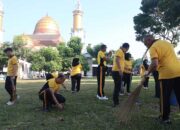 Polres Sukabumi Kota, menggelar aksi bersih-bersih