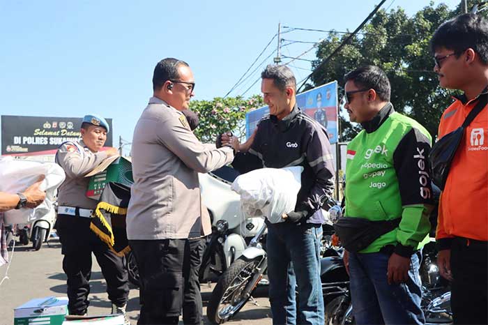 Polresta dan HDCI Sukabumi Berbagi