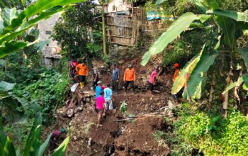 Satu Rumah Terancam Longsor, BPBD Sukabumi Turun Tangan