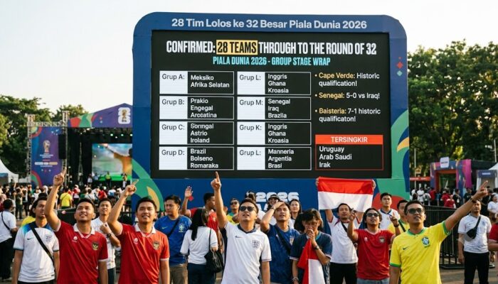 Daftar 28 Tim Lolos ke 32 Besar Piala Dunia 2026 di Pagi ini