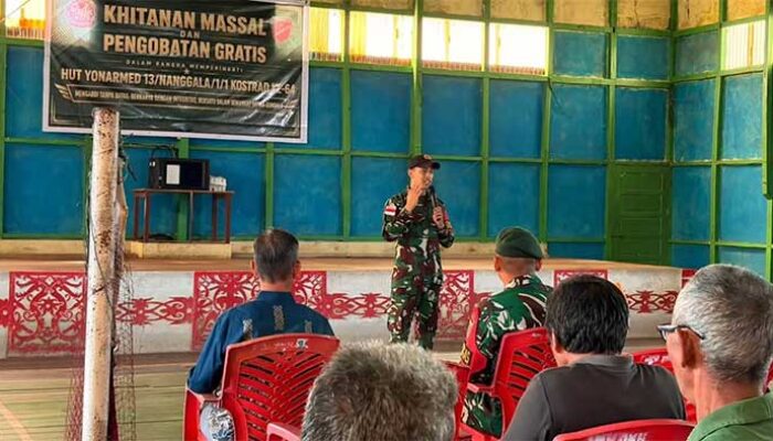 Baksos Yonarmed 13 Kostrad Sasar Warga Perbatasan RI-Malaysia