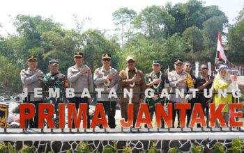 Bupati dan Kapolres Sukabumi Kota Resmikan Jembatan Gantung Jantake