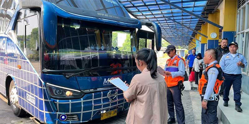 Dishub Kota Sukabumi Perketat Ramp Check Bus