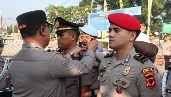 67 Personel Polres Sukabumi Kota Resmi Naik Pangkat