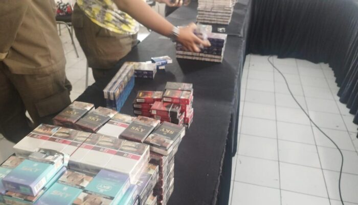Satpol PP Kota Sukabumi Amankan Belasan Ribu Batang Rokok Ilegal