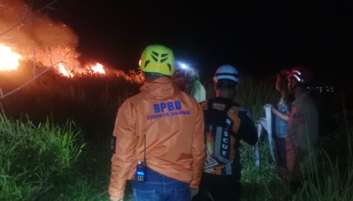 2 Hektare Lahan di Ciambar Sukabumi Hangus Terbakar