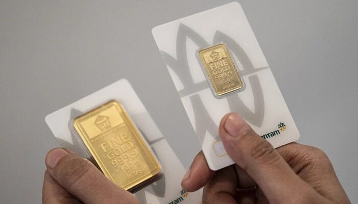 Harga Emas Antam Turun ke Rp2,643 Juta per Gram