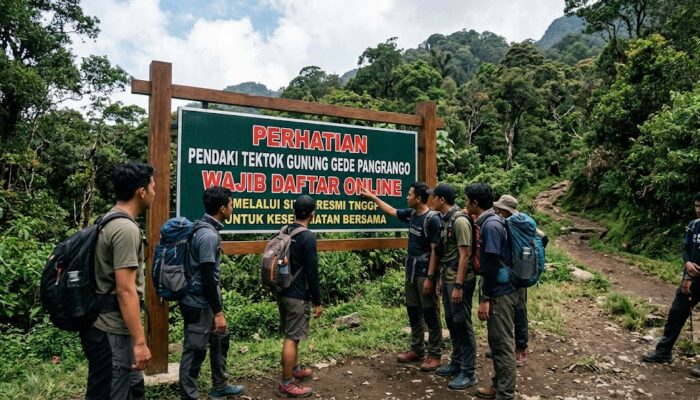 Perhatian, Pendaki Tektok Gunung Gede Pangrango Wajib Daftar Online