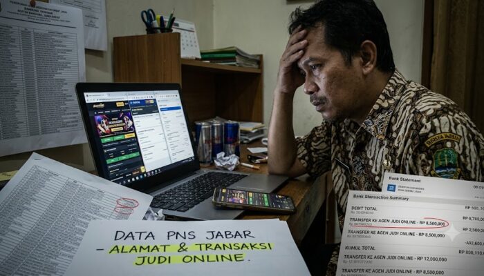 PNS di Jawa Barat Gemar Judi Online, Data dan Alamat Lengkap, Transaksi Capai Rp800 Juta