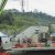 Pekerja mengoperasikan alat berat saat perbaikan ruas jalan tol Bocimi KM 64 yang amblas di Kabupaten Sukabumi, Jawa Barat, Senin (8/4/2024). (Henry Purba/ANTARA)
